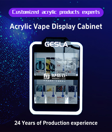 exibição de vapor de acrílico
