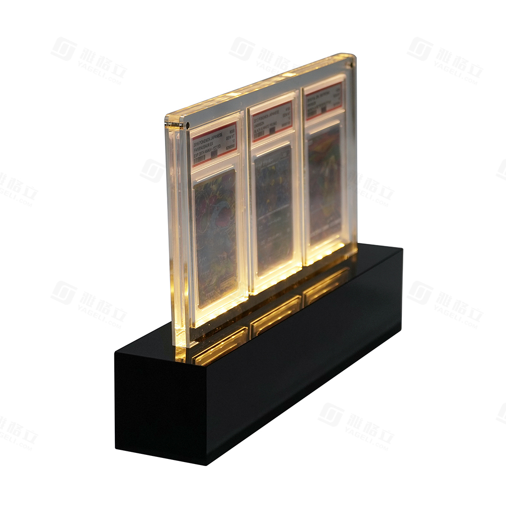 YAGELI Launches TCG Capacity Metal Display Stand with LED Lights for Premium Pokémon and Trading Card Displays